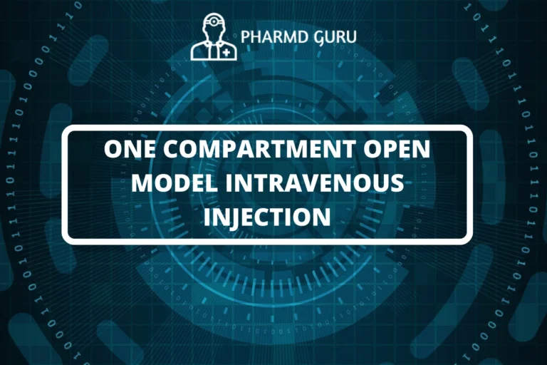 ONE COMPARTMENT OPEN MODEL INTRAVENOUS INJECTION