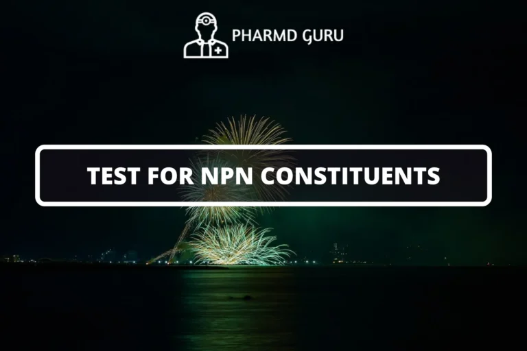 TEST FOR NPN CONSTITUENTS