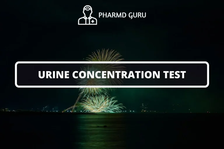 URINE CONCENTRATION TEST